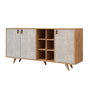 Hanah Home Prilika Consola Roble y Blanco